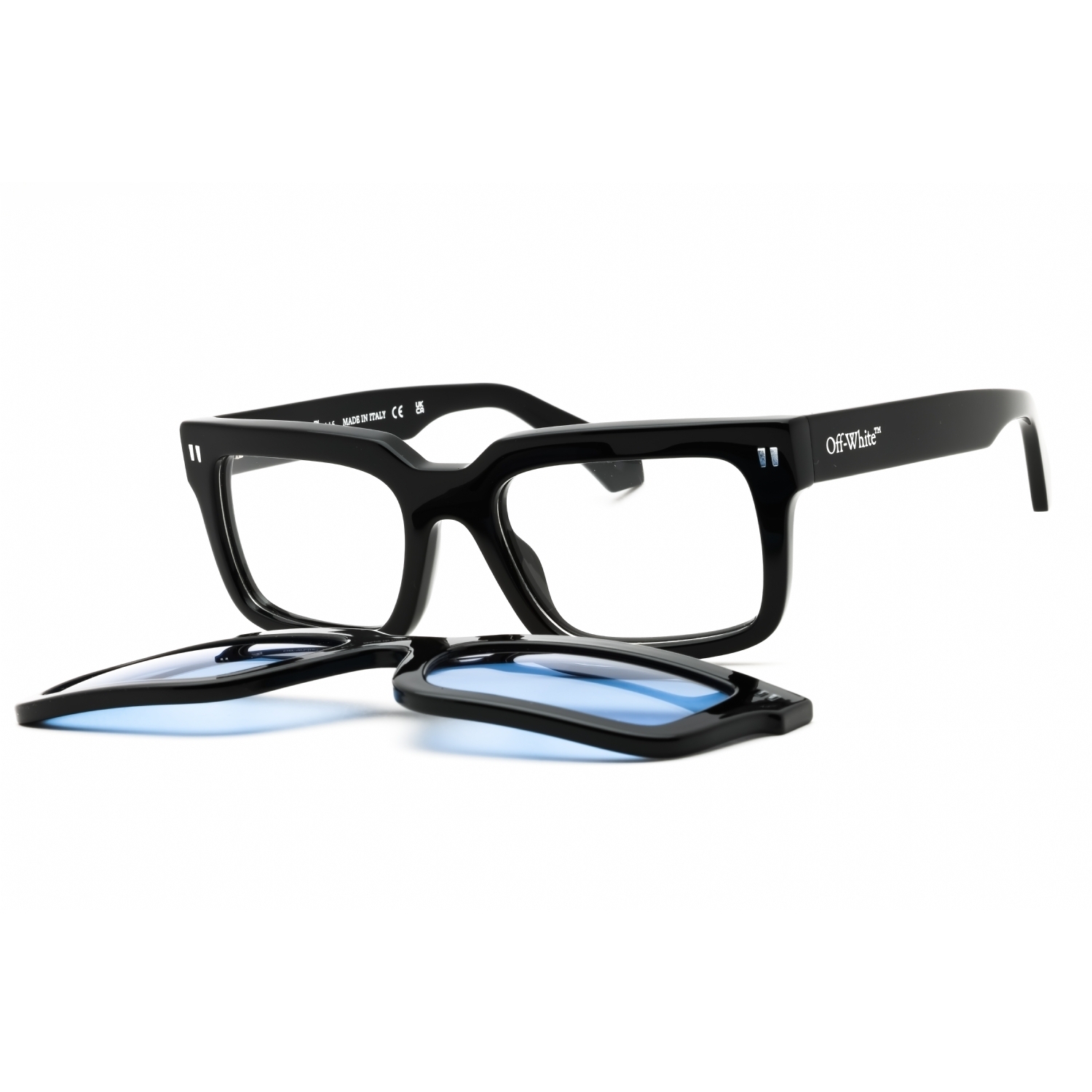 Off-White Oeri130c99pla0011045 Sunglasses Black Acetate Rectangle
